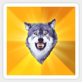 Courage Wolf Sticker